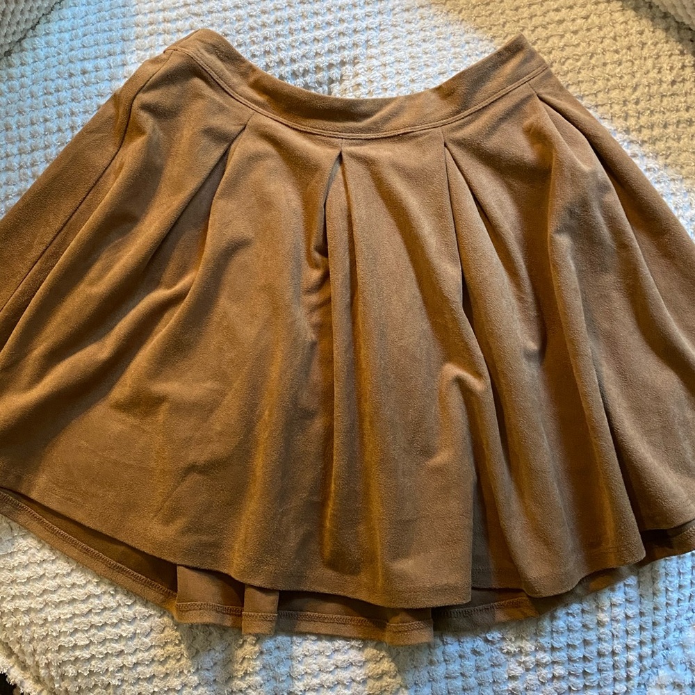 abercrombie kids Brown Suede-Look Circle Skirt